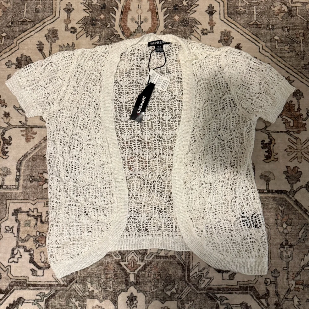 Crochet Bolero Cardigan Top - Picture 2 of 4